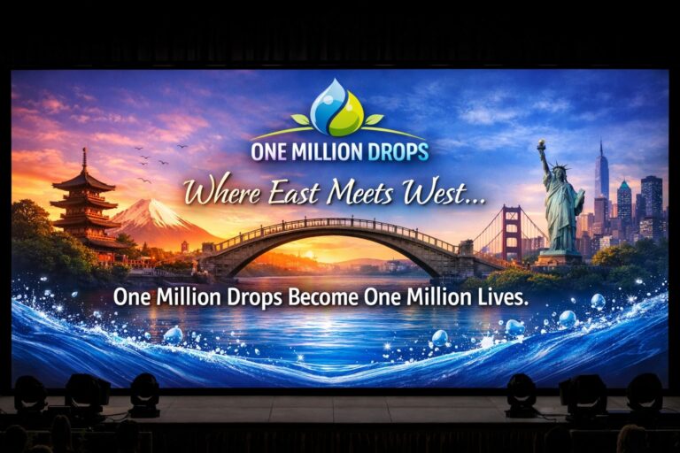 One Million Drops, Where East Meets West: One Million Drops become one million lives